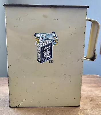 Vintage Laundry Soap Box Metal Holder Pour W/ Ease By Hanser's Wonder Soap Flake • $24.95