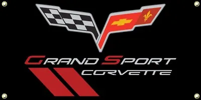 Big Banner Corvette C6 Grand Sport Sign Poster Racing 4'x2' • $63.98