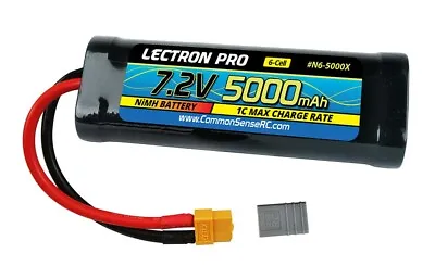 Common Sense RC NiMH 7.2V (6-cell) 5000mAh Flat Pack With XT60 Connector • $42.99