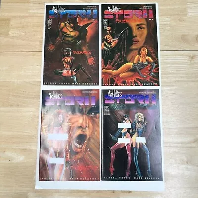 Achilles Storm Comic Issues 1 2 3 And 4 RARE Adult Vintage Viewer Discretion • $55