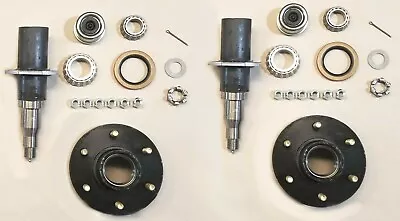 6000# Build Your Own Trailer Axle Kit W/6 X 5.5 Lug Hubs FLANGED Round Spindle • $312.99
