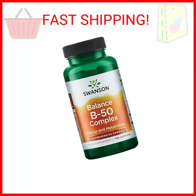 Swanson B-50 Complex - Vitamin Supplement Promoting Energy & Metabolism Support  • $19.07