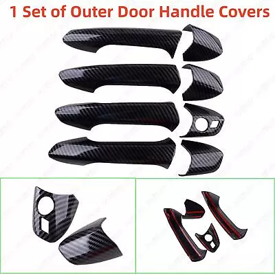 Outer Door Handle Covers LHD Carbon Fiber Look For 2010-15 W204 C300 C63 C250 • $27.11