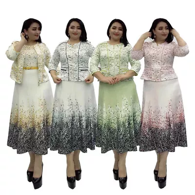 £45.47 • Buy 2 Piece Set African Office Lady Dresses Women Coat And Dress Autumn Winter New