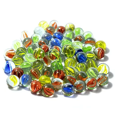 2720PCS Marble Coloured Glass Marbles Traditional Vintage Classic Kids Toys Game • £5.49