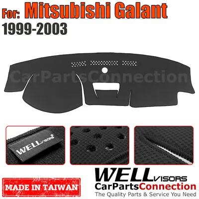 Wellvisors Dash Mat Dashboard Cover For Mitsubishi 1999-2003 Galant Black • $56.99