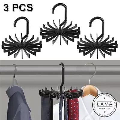 360° Adjustable Tie Rack Hanger Organizer Scarf Belt Closet Rotate Hook Holder • $6.50