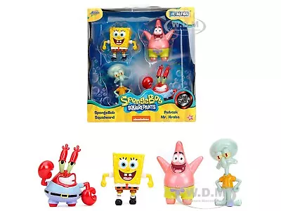 Set Of 4 Diecast Figures  Spongebob Squarepants  Metalfigs By Jada 35302 • $18.99