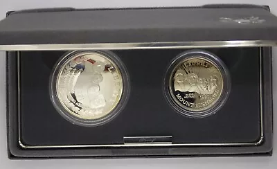 1991-S Mount Rushmore Proof Commemorative 2 Coin Set In OGP W/COA • $32