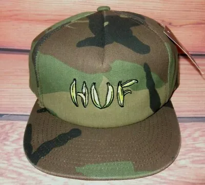 $24.95 • Buy Mens Huf Camouflage Snapback Cap Adjustable Hat One Size