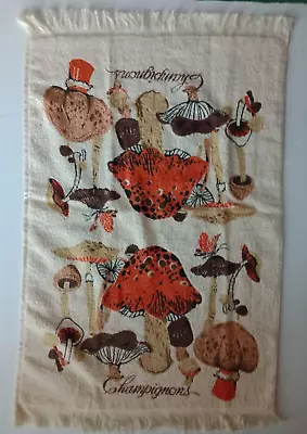 Vintage Mushroom Print Kitchen Towel & Dish Cloth USA (New) • $15.95