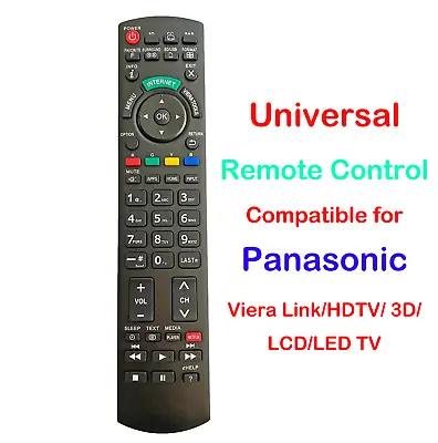 Universal Remote Fit For Panasonic TV N2QAYB000221 N2QAYB000703 N2QAYB000485 • $7.99