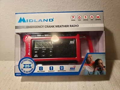 Midland ER210 Compact Emergency Hand Crank Radio W/ Flashlight New In Box  • $45