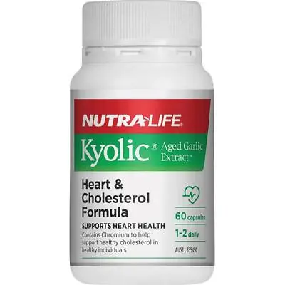 Nutra-Life Kyolic Aged Garlic Extract Heart & Cholesterol 60 Capsules • $33.32