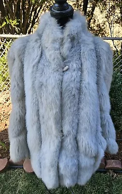 Vintage White Rabbit Fur Coat Jacques Saint Laurent Size : XL • $129.99