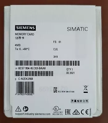 $42.50 • Buy New!  In Stock!  Siemens 6es7954-8lc03-0aa0 / 6es79548lc030aa0