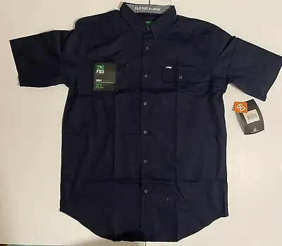 FXD Mens XL Short Sleeve Shirt Blue Navy Stretch Work Shirt Workwear • $60