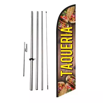 Taqueria 15ft Feather Banner Swooper Flag Kit With Pole+spike • $59.85