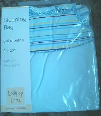 Baby Nursery Boys Lollipop Lane Fish And Chips Sleeping Bag (0-6 Months) 2.5 Tog • £9.99