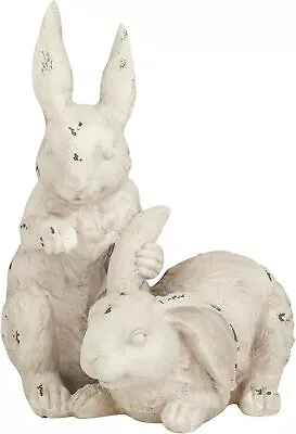 Resin Rabbit Decorative Garden Sculpture Figurines Indoor Outdoor Garden Statue • $76