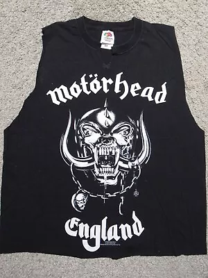 MOTORHEAD Europe 2014 Tour T-SHIRT Mens SMALL Cropped For Woman Concert England • $25