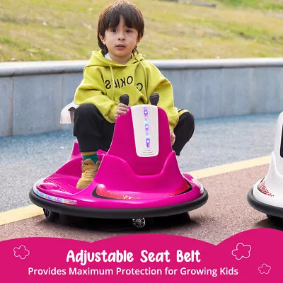 6V Bumper Car For Kids Toddlers Electric Ride On Car Vehicle W/ 360° Spin Pink • $108.39