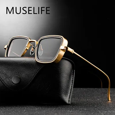 New Vintage Metal Steampunk Sunglasses Men Women Square Sun Glasses For Men Wome • $6.99