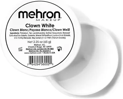 Mehron Makeup Clown White Professional Makeup 2.25 Oz • £14.97