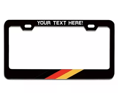 Germany Black Red Yell Custom  Cars M Black License PLATE Frame Tag METAL German • $11.95