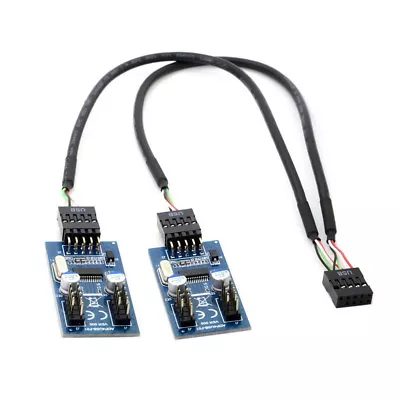 Internal 9-Pin USB 2.0 Splitter 1 Male To 4 Female Motherboard Pin To PC Case • $10.99