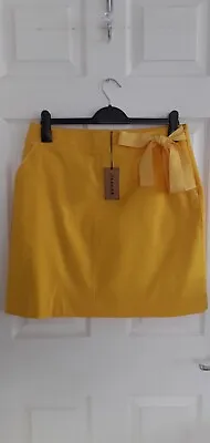 £4.20 • Buy NWT Jaeger Ladies Uk Size 12 Cotton Summer Yellow Skirt