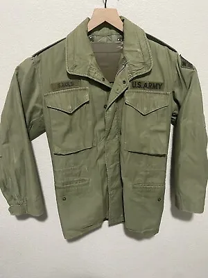 Vintage  M-65 Field Jacket Vietnam US Army 4th Infantry Div Military Size XS Reg • $44