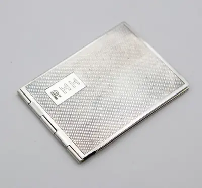 Antique Sterling Silver Card Case Hallmarked London 1938 • $54.32