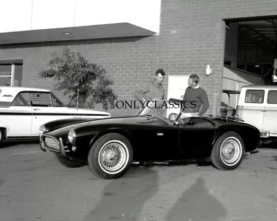 Ac Cobra Auto Racing Car Steve Mcqueen Gets Keys From Carroll Shelby 8x10 Photo • $14.41