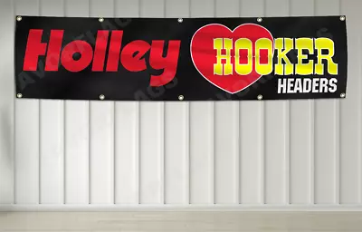 Hooker Headers Banner Flag 2X8Ft Holley Performance Product Drag Racing Garage • $17.98