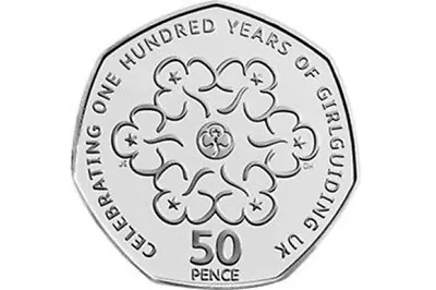 2010 100 Years Of Girlguiding 50p Coin. BNUC In Chance Checker Card. • £3.75