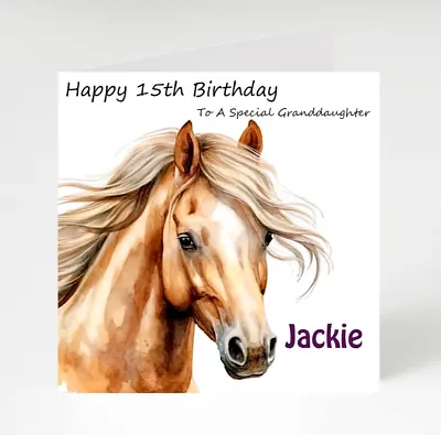 Personalised Horse Birthday Card Horse Birthday Card Birthday Card • £2.85