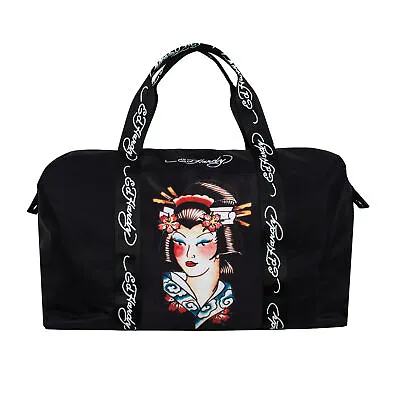 $74.99 • Buy Ed Hardy Unisex Black/Black Geisha Tatoo Print Nylon Weekender Duffle Bag