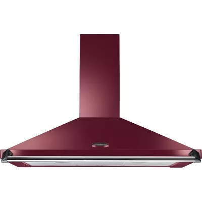 Rangemaster Classic CLAHDC90CY/C Cranberry / Chrome 90cm Chimney Cooker Hood ... • £399