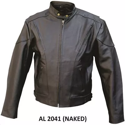 Men  Vented Naked Cowhide Leather Jacket • $269