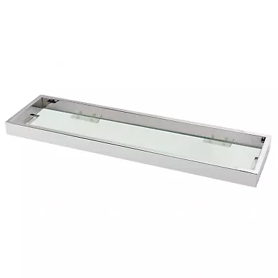 Shower Storage Glass Shelf Single Layer Wall Mounted Holder Rack Chrome SUS 304 • $51.99