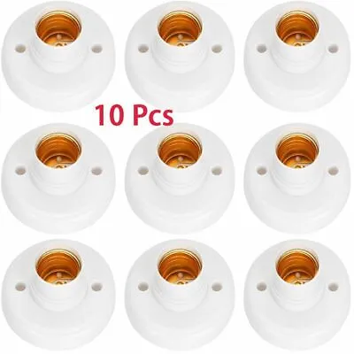 1-10Pcs E27 Light Bulb Pendant Lamp Round Fixing Base Holder Screw Cap Socket US • $6.98