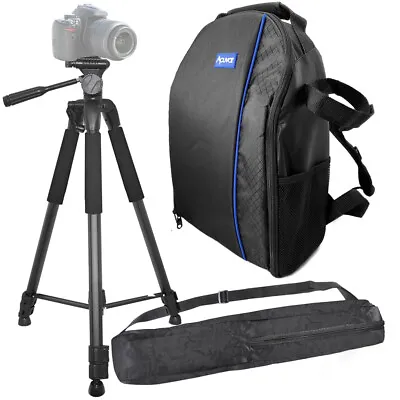 $54.99 • Buy 72  Pro Tripod + Camera Backpack For Nikon D3200 D3300 D5000 D5300 D5500