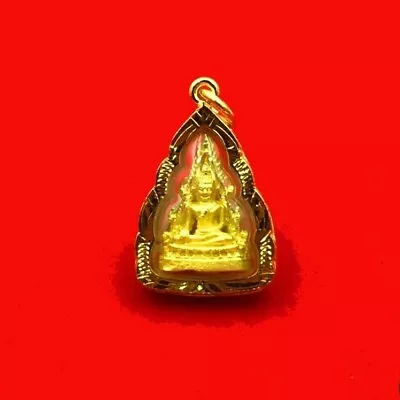 $26.90 • Buy Phra Buddha Chinnarat Gold Micron Pendant Talisman Mantra Thai Buddhism Amulet