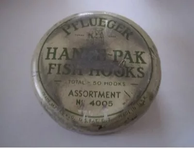 Vintage Pflueger Fish Hooks Tin Hooks Inside • $19.98