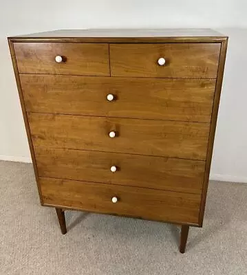 Kipp Stewart Drexel Declaration Tall Walnut Chest • $2400