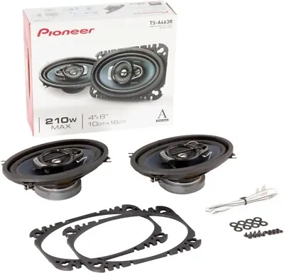 PAIR Pioneer TS-A463R 200 Watts 4  X 6  3-Way Coaxial Car Audio Speakers 4 X6  • $54.90