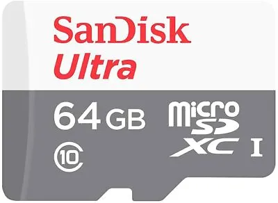 SanDisk Ultra 100MB/s 64GB MicroSDXC Micro SDXC Card Class 10 SDSQUNR-064G • $8.25