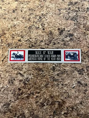 Man O' War (horse Racing) Engraved Nameplate For Photo/display • $9.95