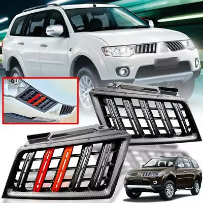 Front Grille Cover Left Right For Mitsubishi Pajero Montero Sport 2009-14 Cabon • $162.84